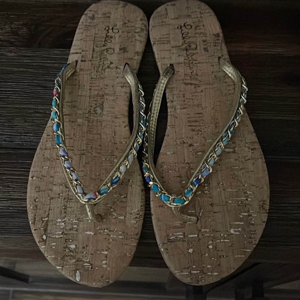 Lilly Pulitzer flip flops
